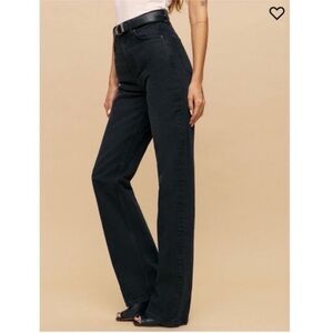 Reformation Wilder Black Flare Jeans